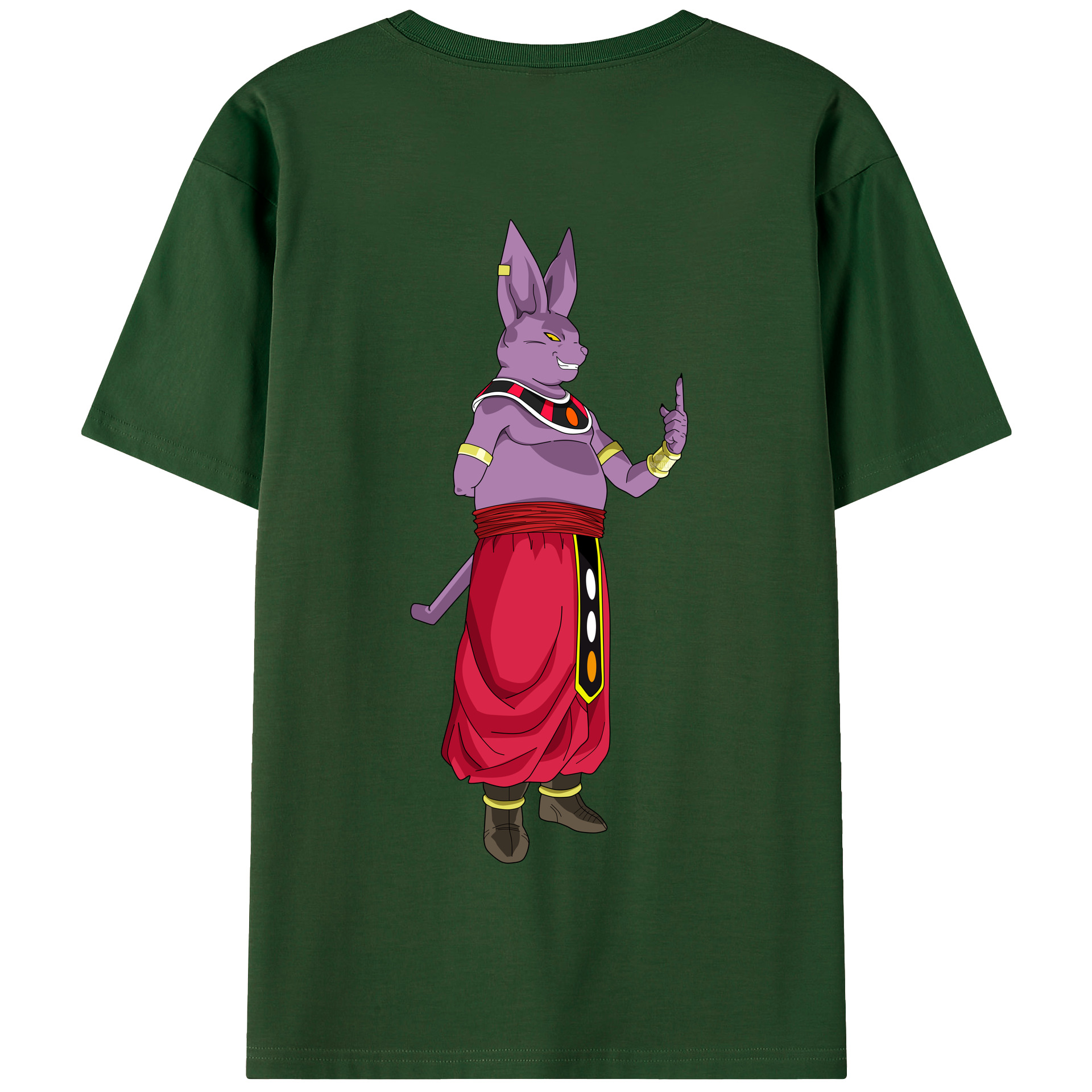 （画像用） ドラゴンボール シャンパ DRAGON BALL Champa 綿100％半袖Tシャツ（背面プリント）